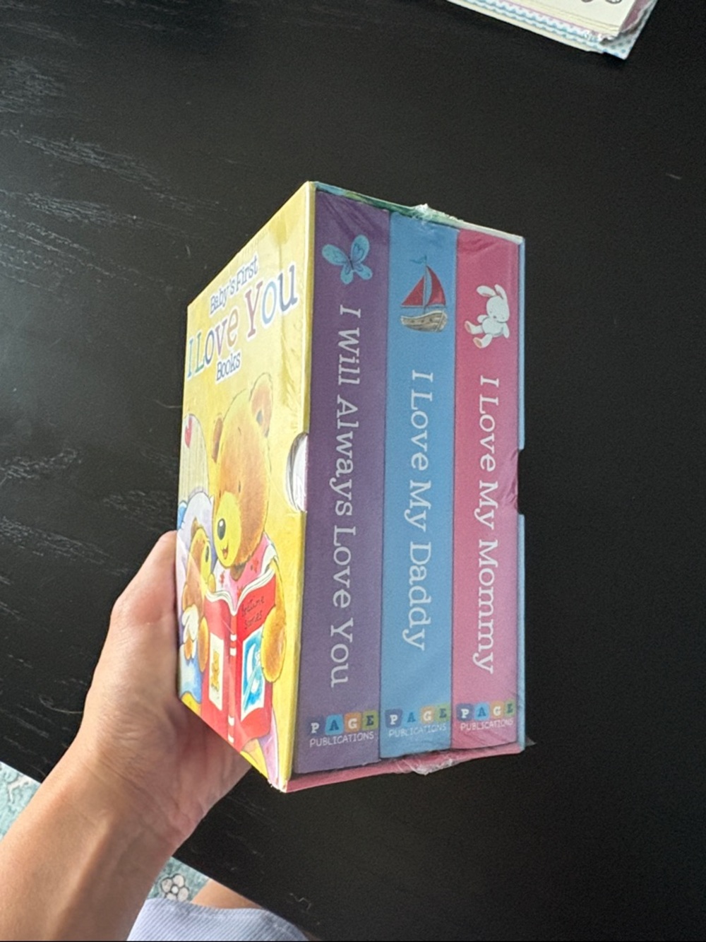 'I Love You' Kids Board Book Set - Blue, Purple, Pink